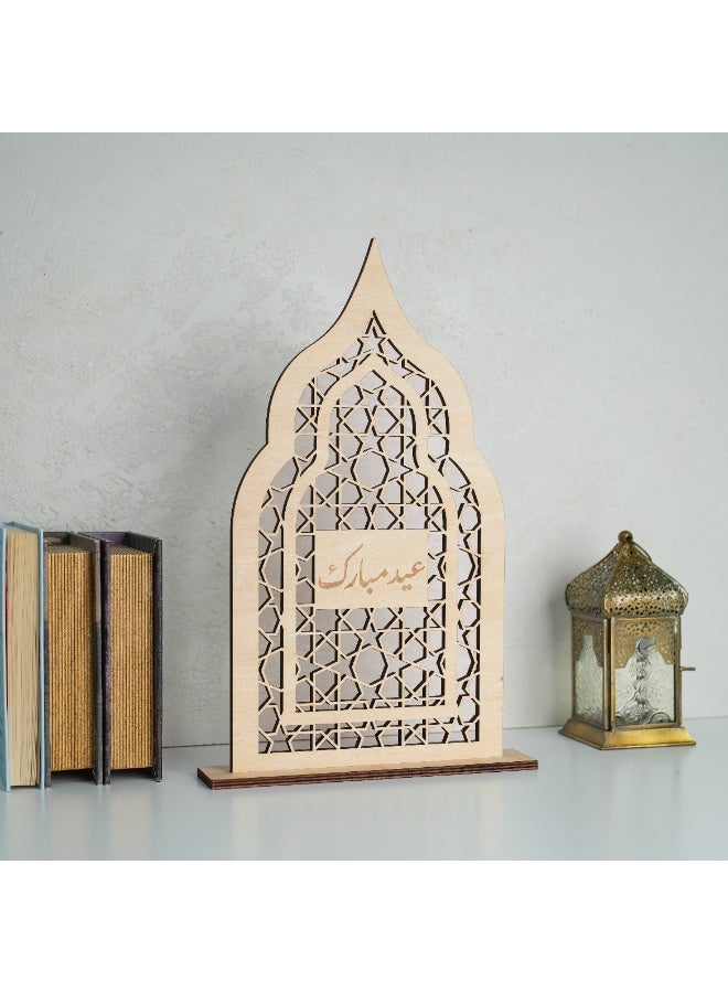 هلالفل هلال فول رمضان وعيد الفطر إكليل باب خشبي وعرض طاولة - عربي | قطعة ديكورية | لتزيين المنزل | الفن الحديث | موضوع إسلامي - Image 2